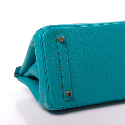 Hermes Togo Birkin 30 Turquoise 6 of 11
