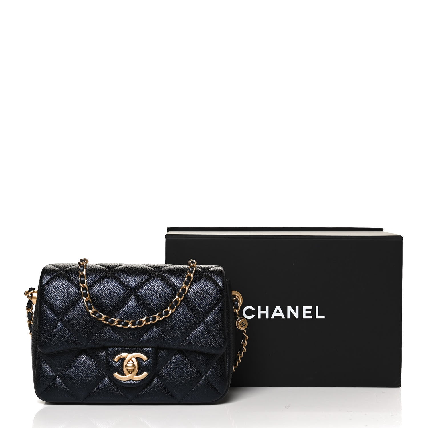 Chanel Iridescent Caviar Quilted Mini My Perfect Flap Black 11 of 11