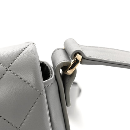 Chanel Calfskin Quilted Bolero De Chanel Flap Bag Grey 11 of 11