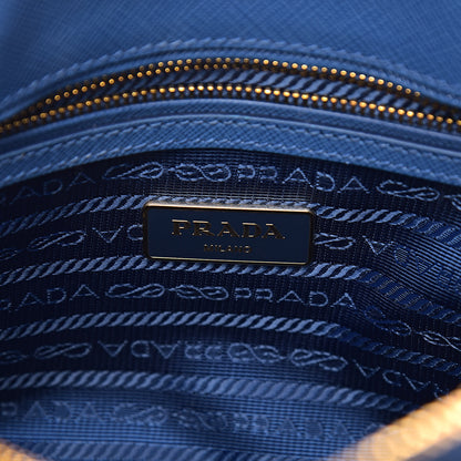 Prada Saffiano Lux Small Promenade Tote Azzurro 6 of 10