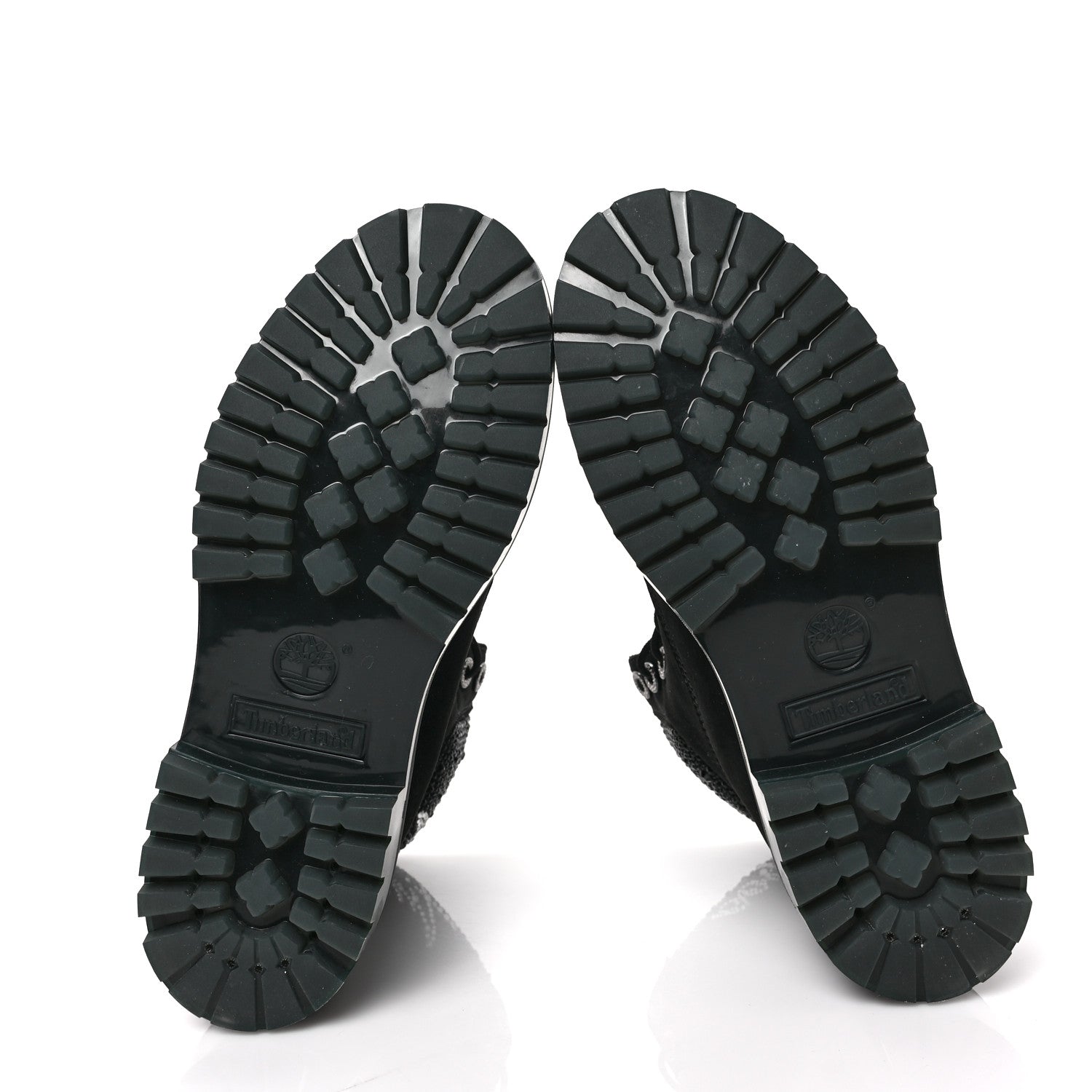 Jimmy Choo X TIMBERLAND Nubuck Swarovski Crystal Womens Ankle Boots 9 Black 6 of 8