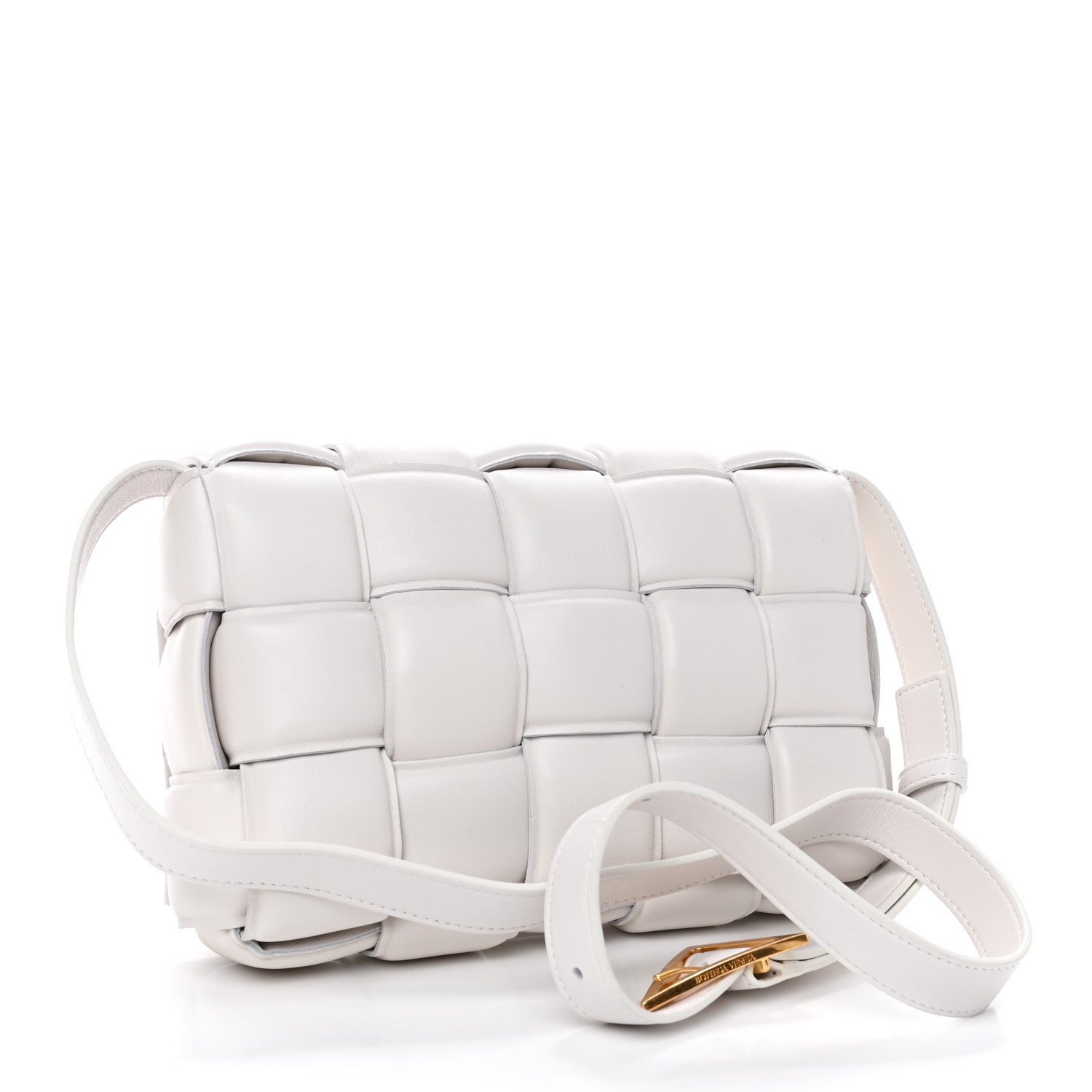 Bottega Veneta Nappa Maxi Intreccio Padded Cassette Crossbody Bag Chalk 2 of 4
