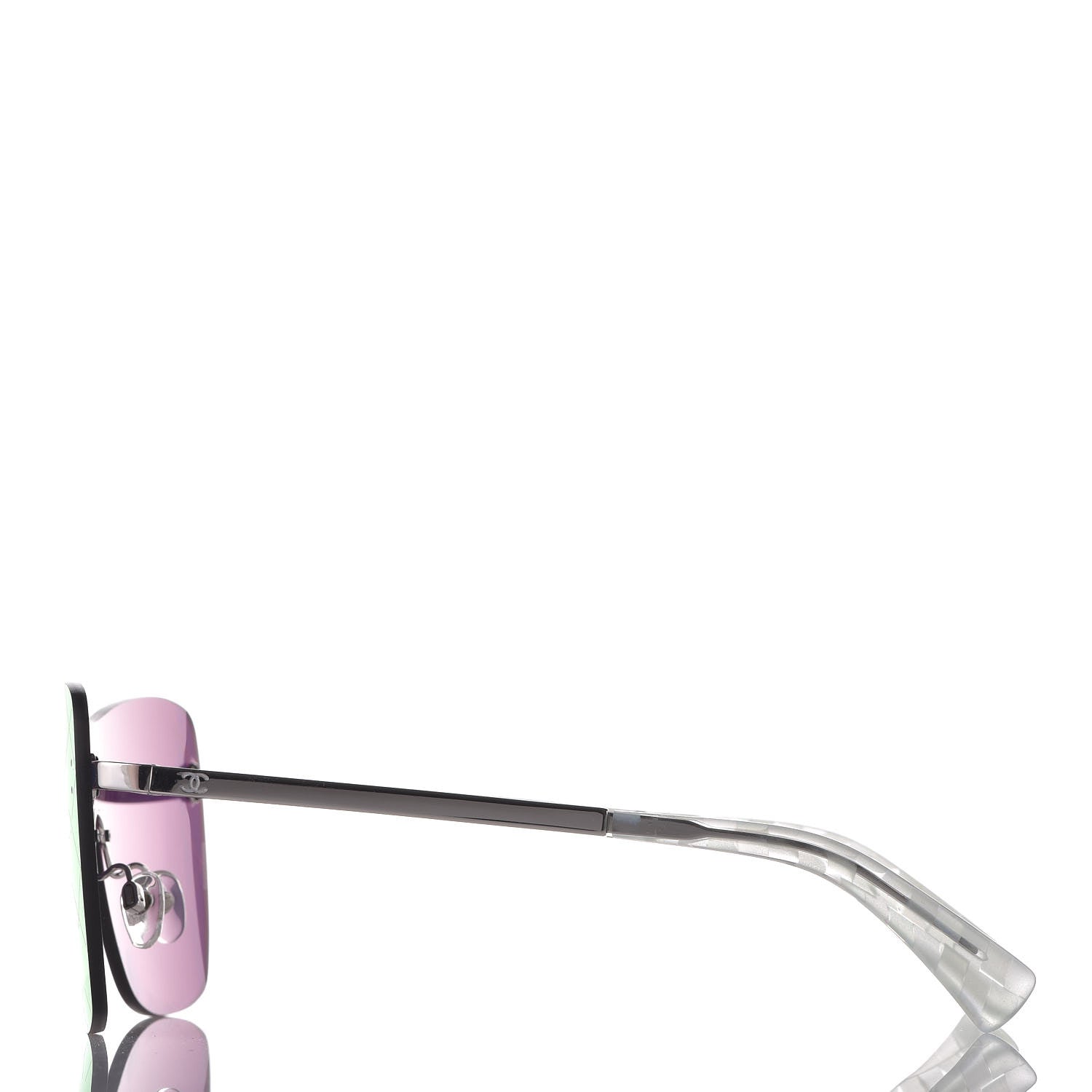 Chanel Shield Runway Sunglasses 4215 Silver Red 2 of 8