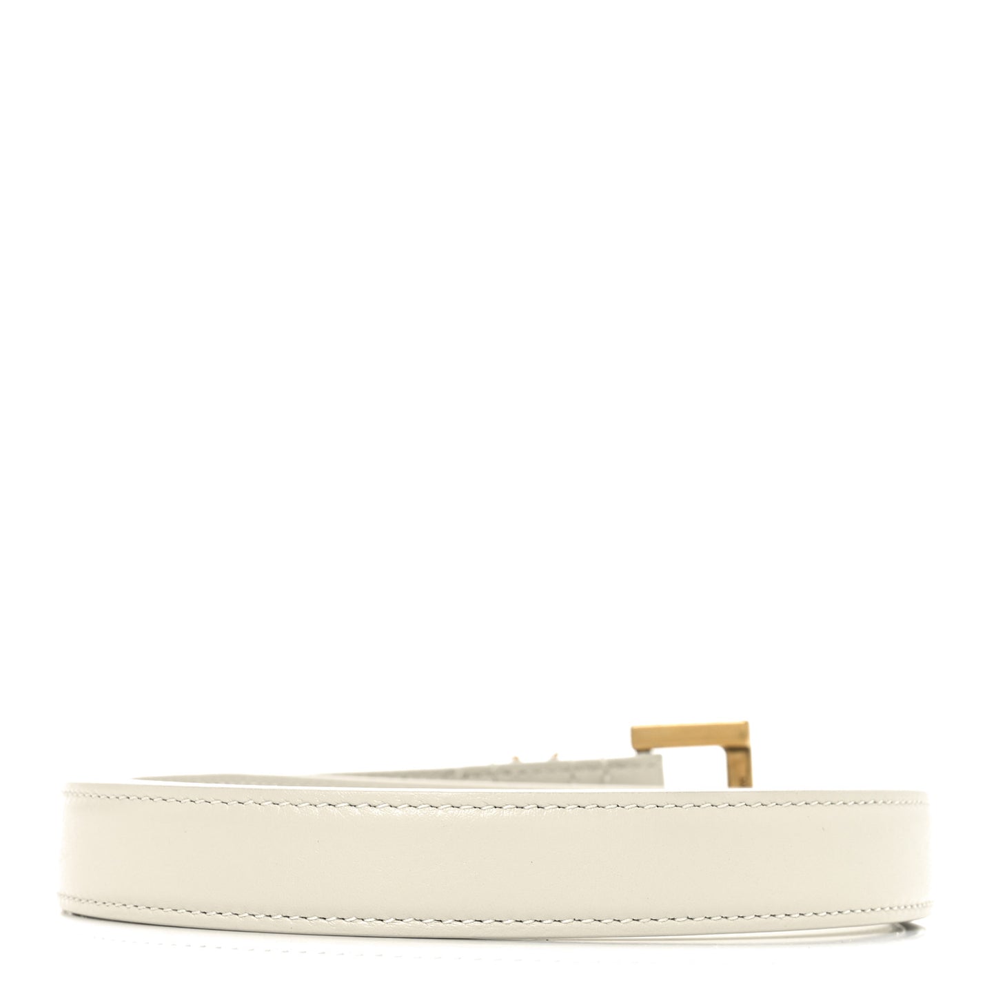 Smooth Calfskin Monogram Square Buckle Belt 75 30 Crema Soft