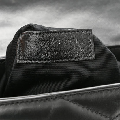 Saint Laurent Calfskin Y Quilted Monogram Toy Loulou Crossbody Bag Black 8 of 12