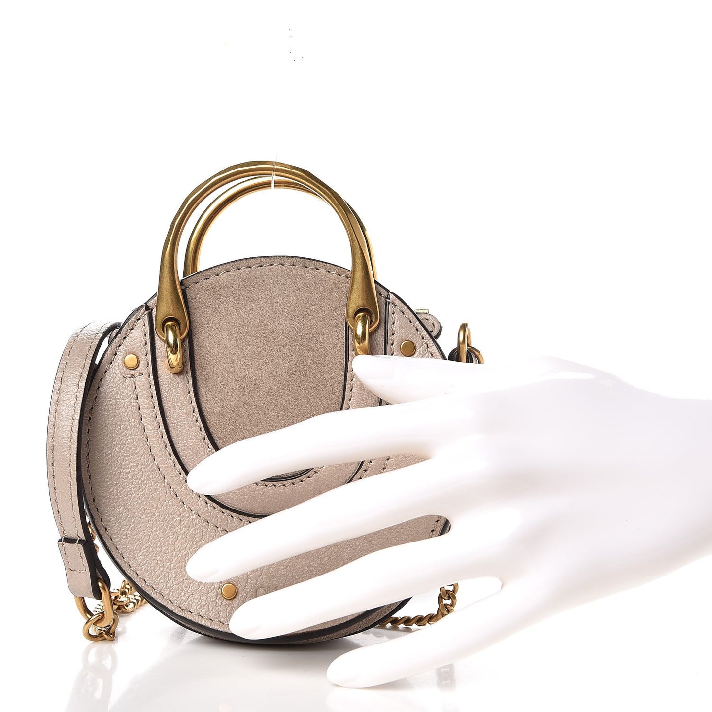 Goatskin Suede Mini Pixie Bag Motty Grey