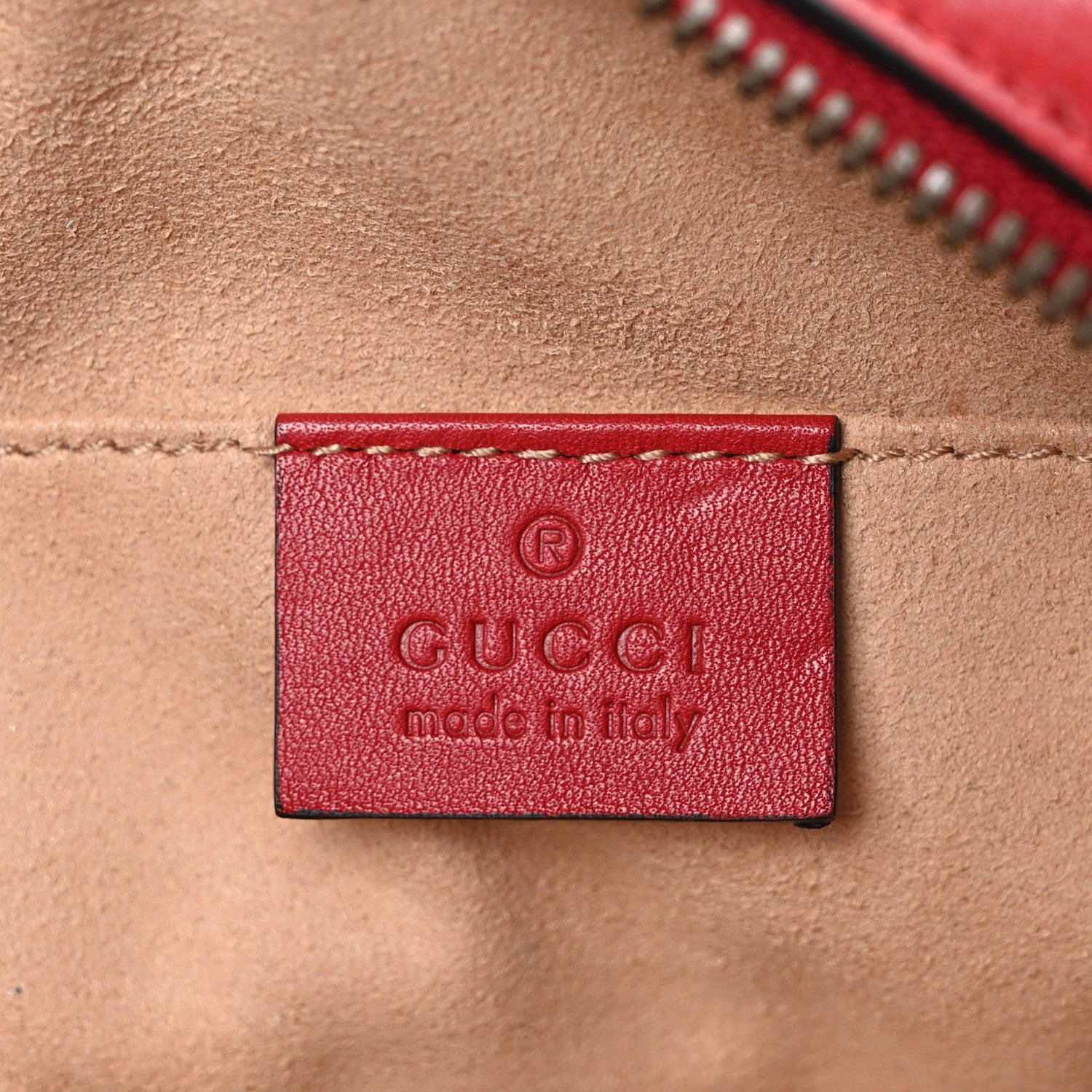 Gucci Calfskin Matelasse GG Marmont Belt Bag 85 34 Hibiscus Red 6 of 10