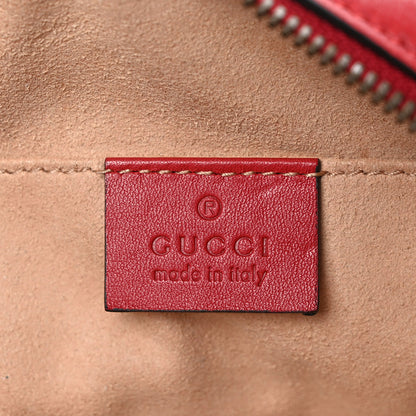 Gucci Calfskin Matelasse GG Marmont Belt Bag 85 34 Hibiscus Red 6 of 10