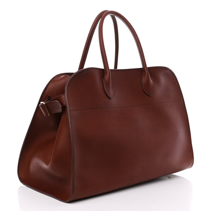 The Row Polished Saddle Calfskin Soft Margaux 15 New Burgundy 3 of 12