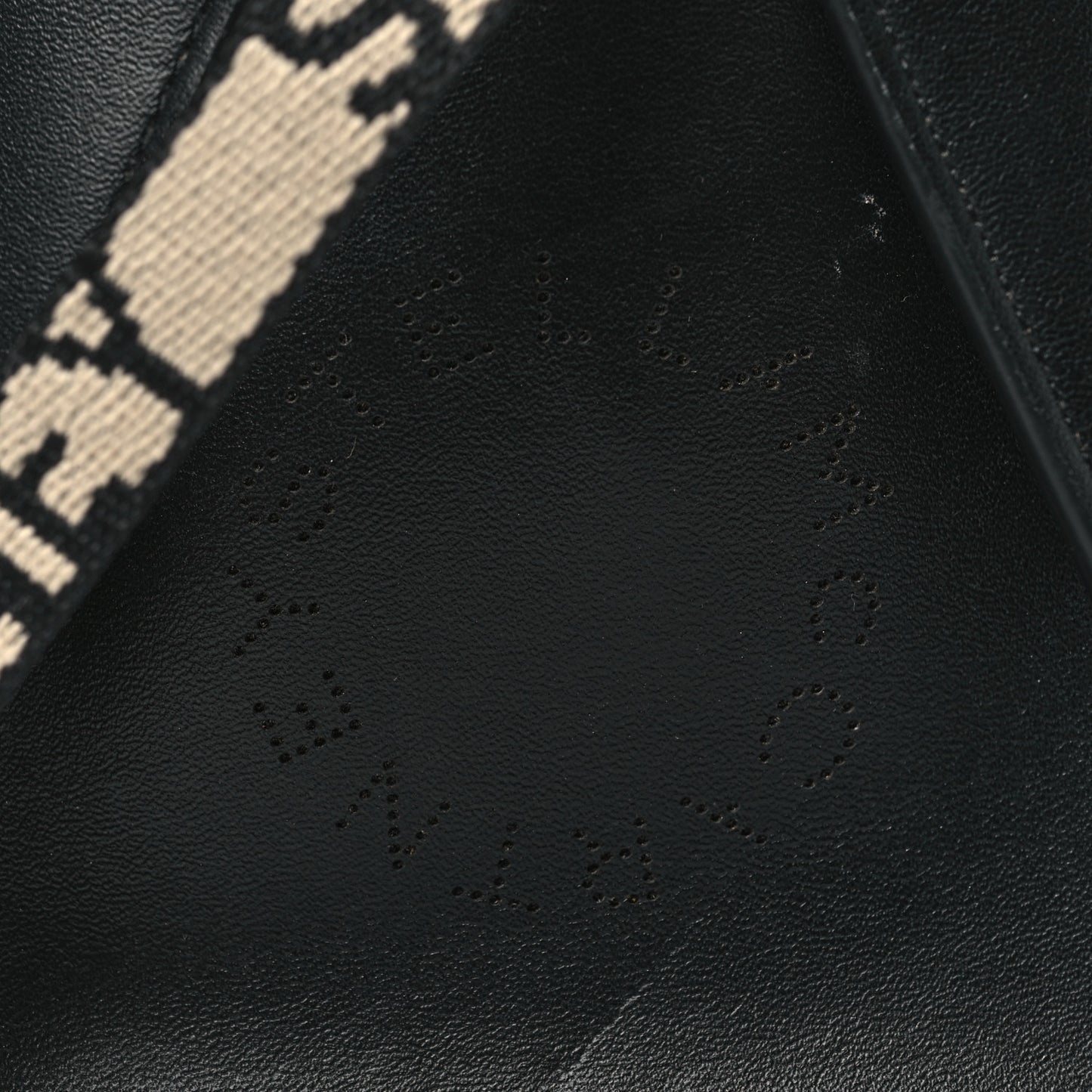 Eco Alter Nappa Perforated Logo Micro Crossbody Black