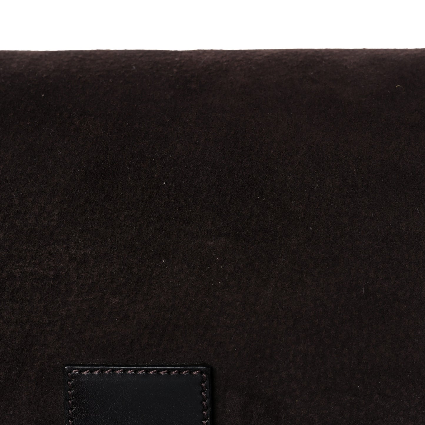Suede Calfskin Mama Baguette Brown