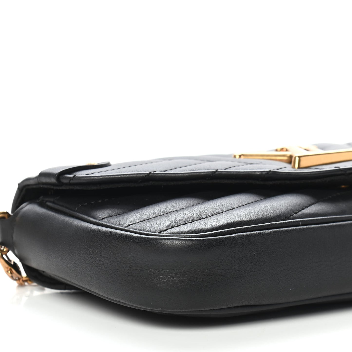 Calfskin New Wave Chain Pochette Black