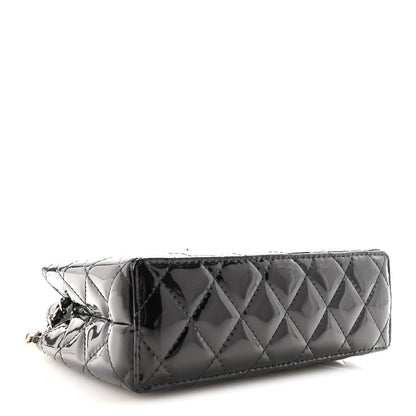Chanel Patent Calfskin Quilted Nano Kelly Shopper Black 4 of 11