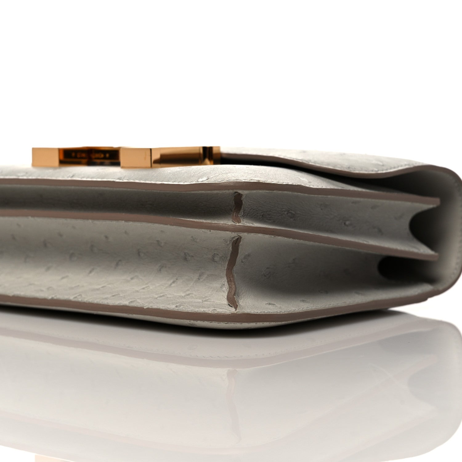 Hermes Ostrich Constance 18 Gris Perle 8 of 9