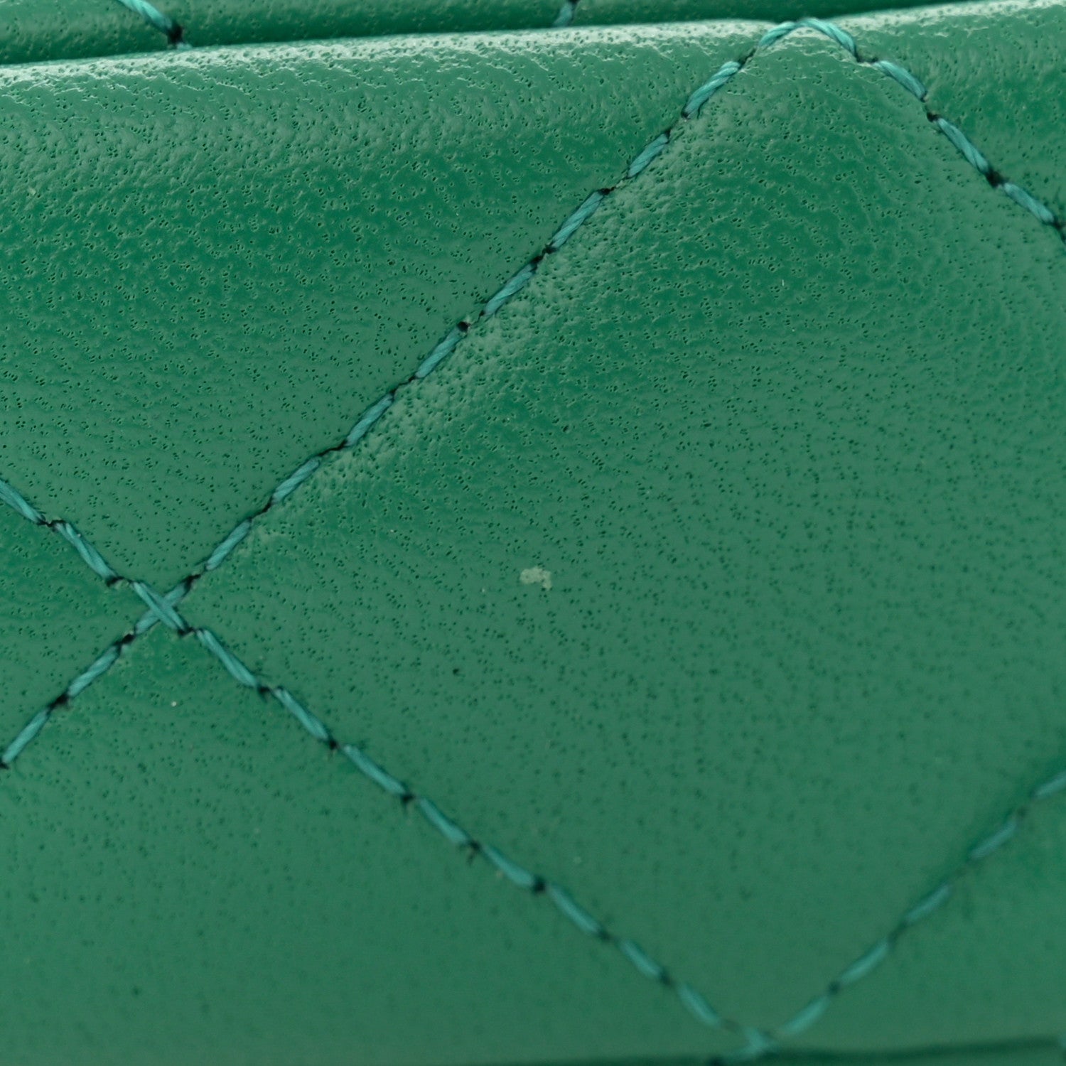 Chanel Lambskin Quilted Flap Phone Holder With Chain Green 13 of 13
