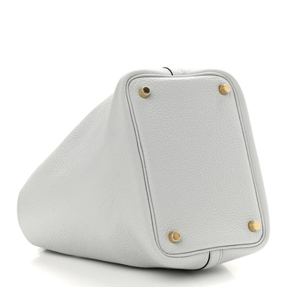 Hermes Taurillon Clemence Picotin Lock 18 PM Bleu Pale 4 of 11