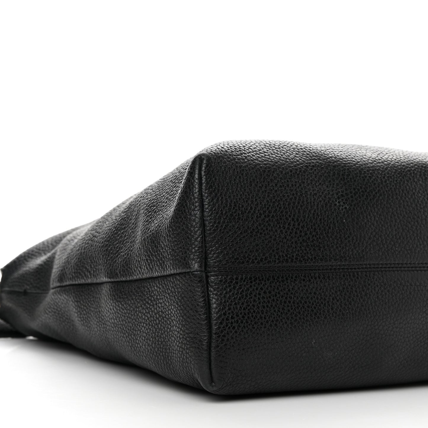 London Grainy Calfskin Medium Cale Hobo Black