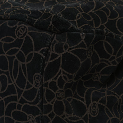 Chanel Suede Camellia Hobo Bag Black 10 of 14