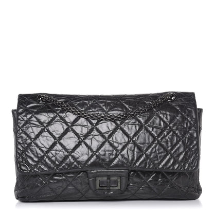 Chanel Glazed Aged Calfskin Quilted 2.55 Reissue 227 Flap So Black 1 of 11