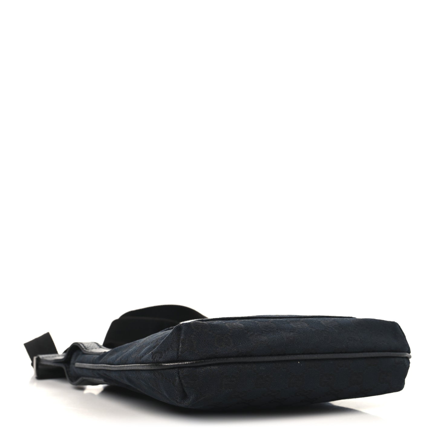Monogram Flat Messenger Bag Black