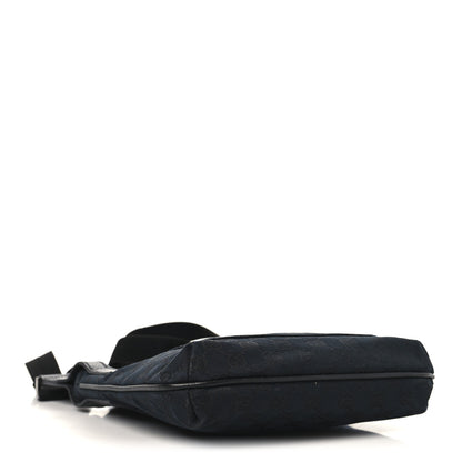 Gucci Monogram Flat Messenger Bag Black 4 of 10
