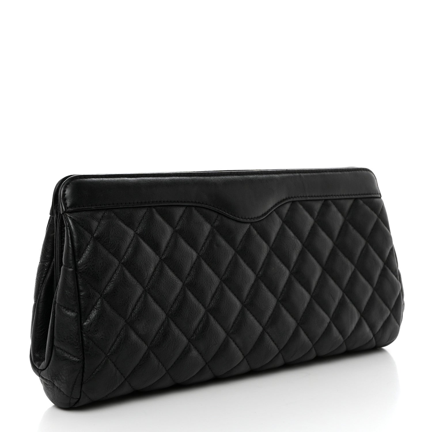 Chanel Lambskin Quilted Clutch Black 3 of 8