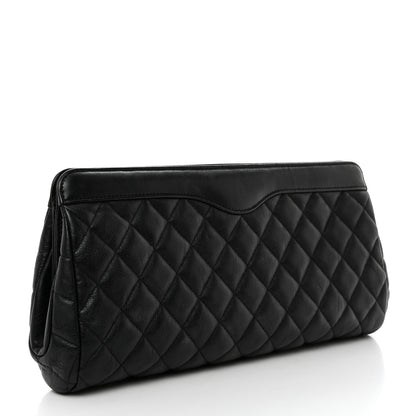 Chanel Lambskin Quilted Clutch Black 3 of 8