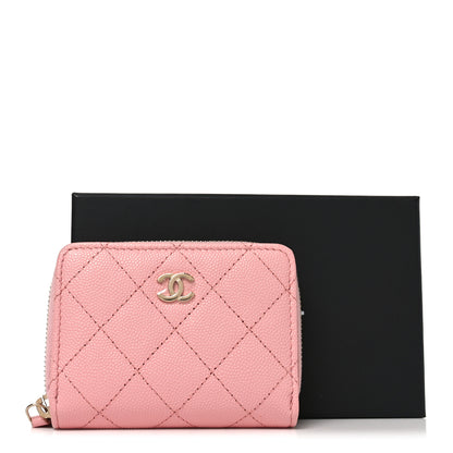 Chanel Caviar Quilted Compact Zipped Wallet Pink 8 of 8