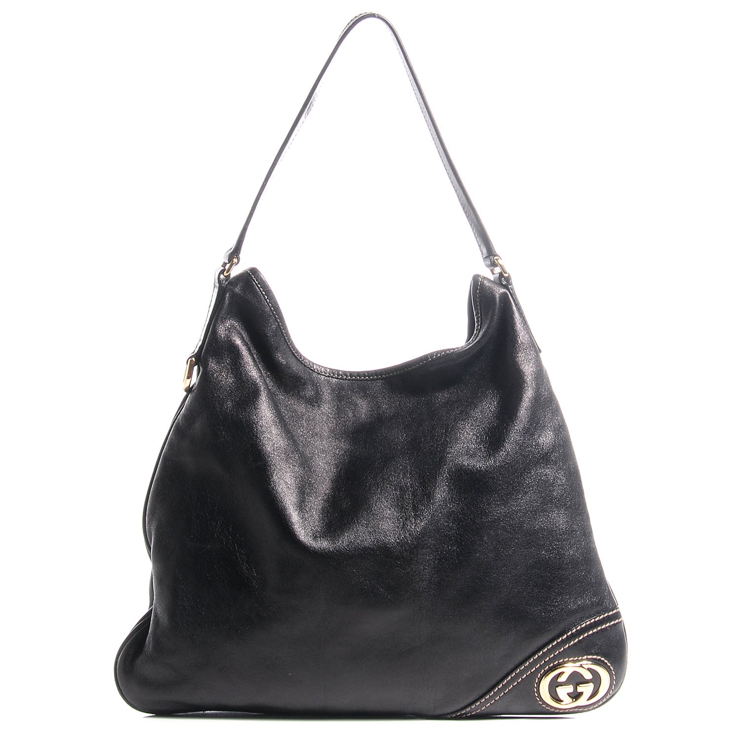 Gucci Leather New Britt Medium Hobo Black 1 of 9