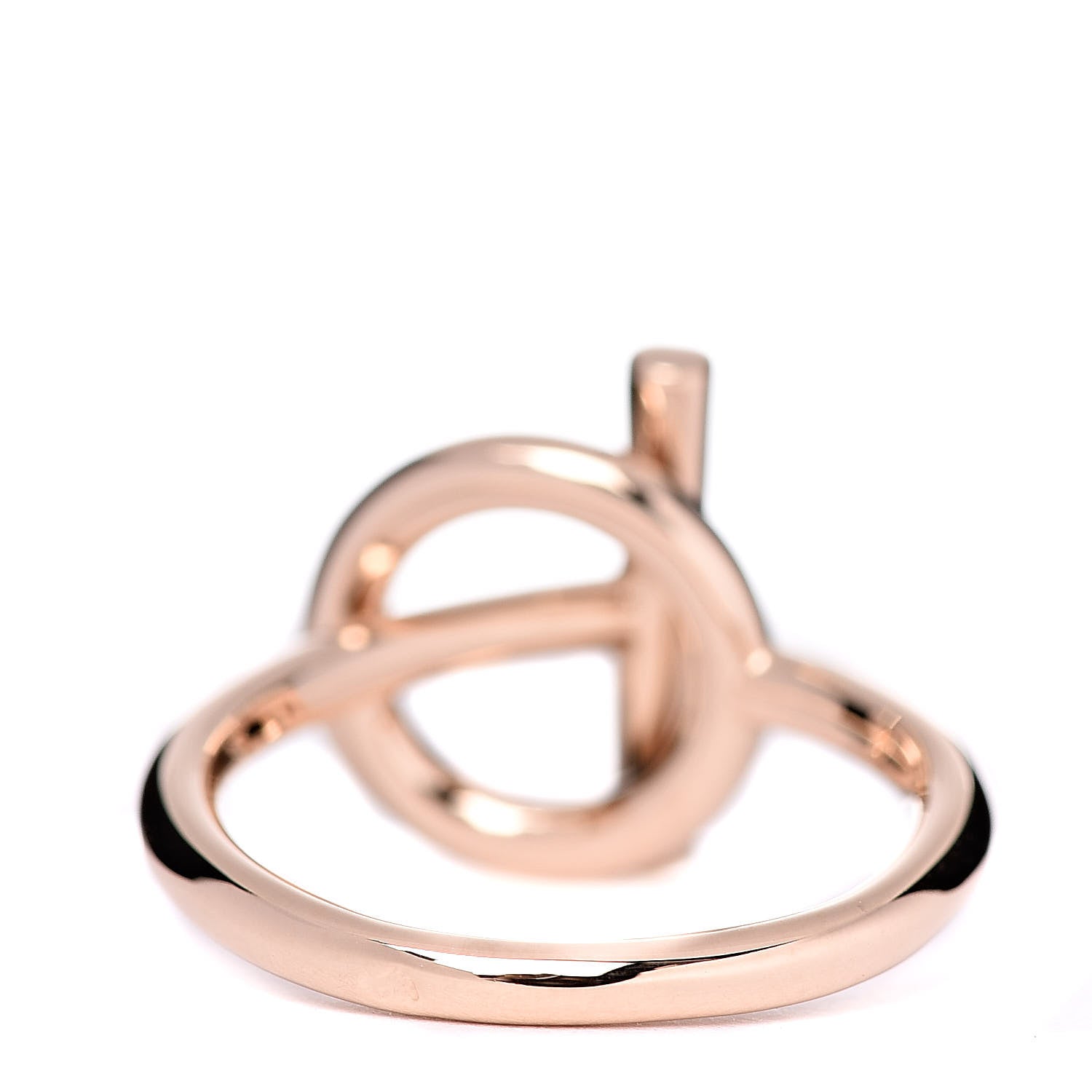 Hermes 18K Rose Gold Diamond PM Echappee Ring 52 6 4 of 7