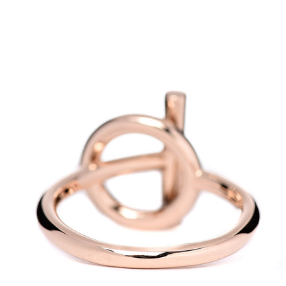 Hermes 18K Rose Gold Diamond PM Echappee Ring 52 6 4 of 7