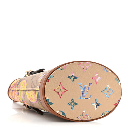 Louis Vuitton Metallic Monogram LV Garden Nano Bucket Bag Gold 4 of 9