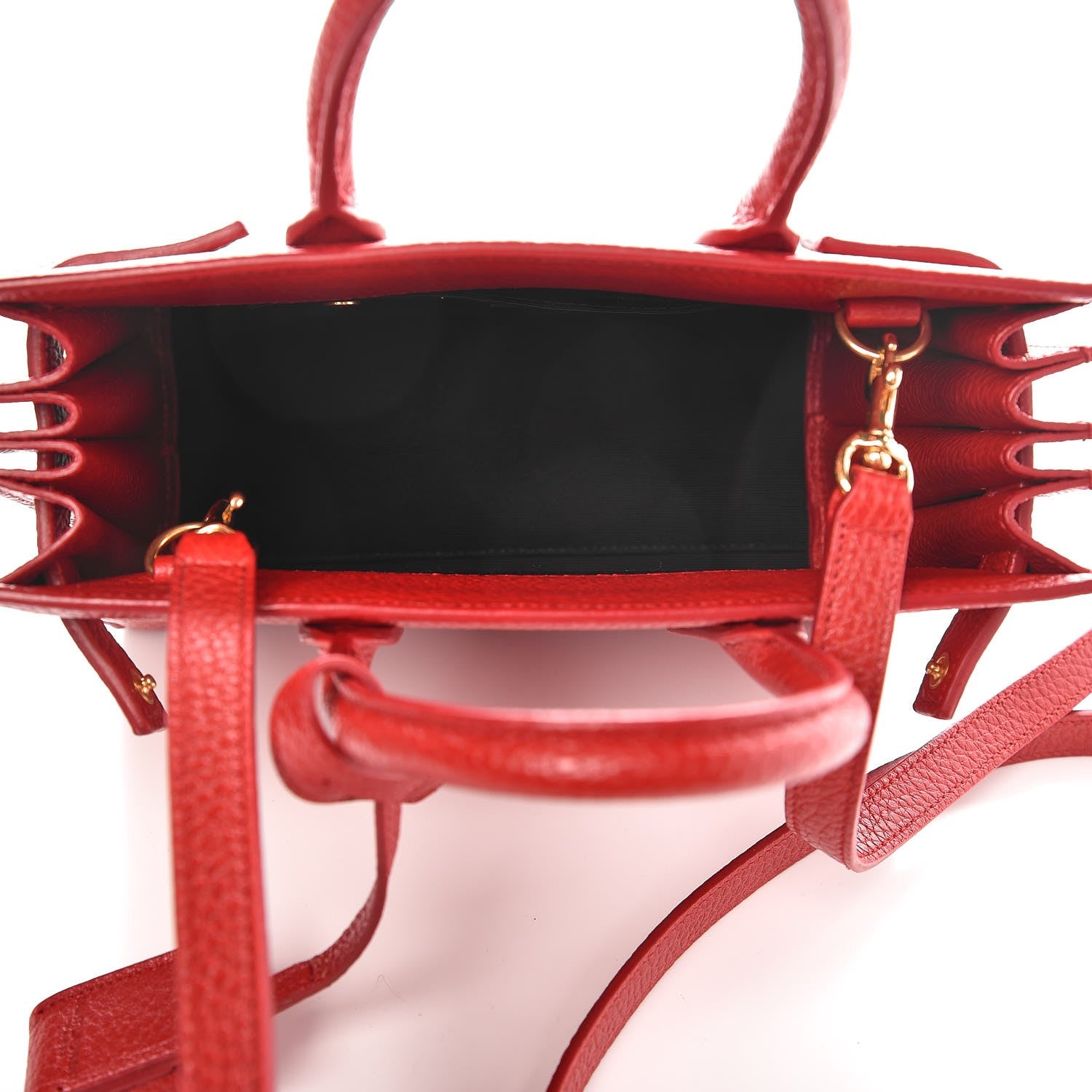 Saint Laurent Grained Calfskin Nano Sac De Jour New Red 5 of 8