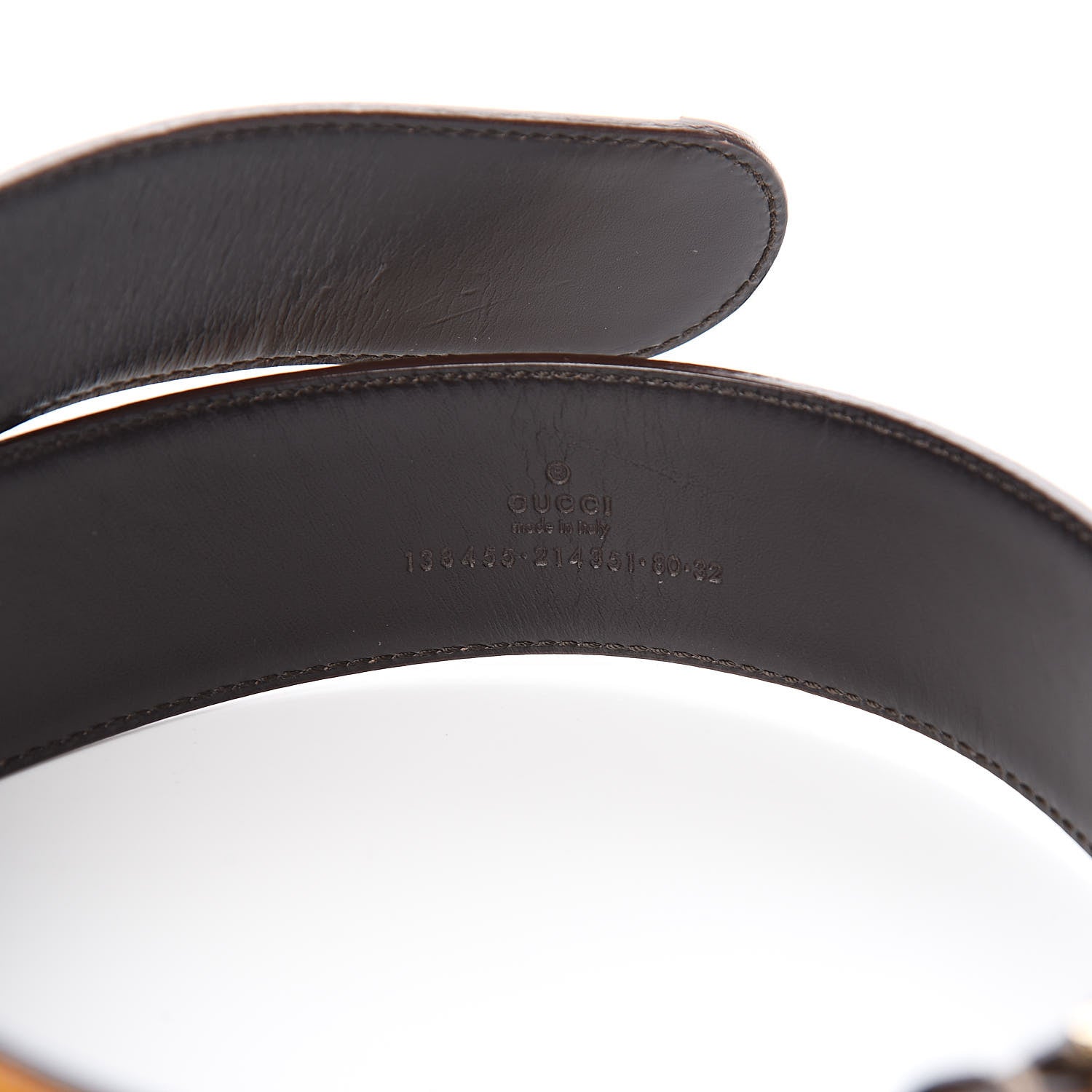 Gucci Monogram Boot Buckle Belt 80 32 Orange 6 of 6