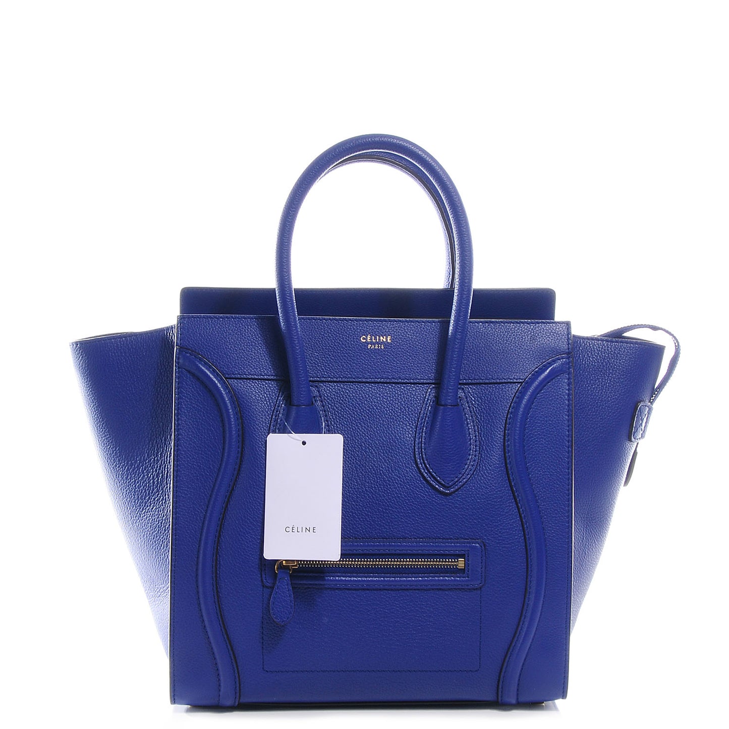 Drummed Calfskin Mini Luggage Indigo
