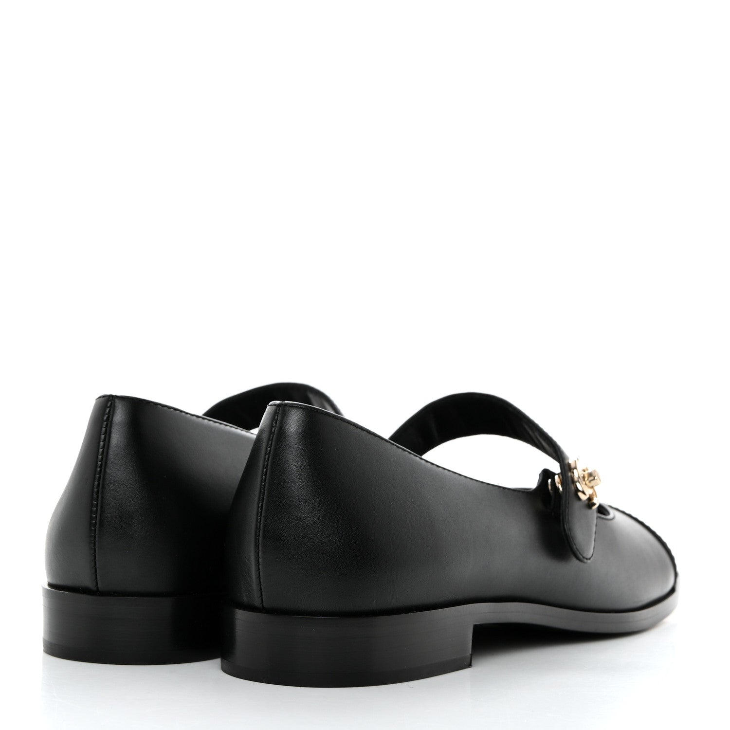 Chanel Calfskin Patent Mary Janes Flats 39 Black 4 of 8