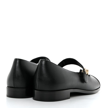 Chanel Calfskin Patent Mary Janes Flats 39 Black 4 of 8