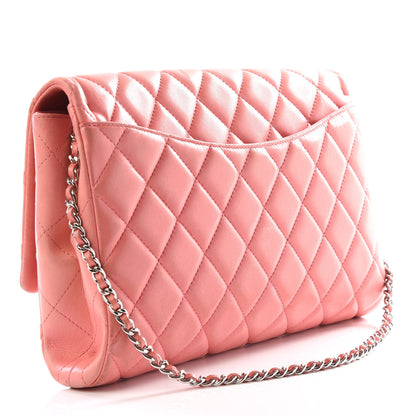 Chanel Lambskin Quilted Clutch With Chain Flap Pink 2 of 13