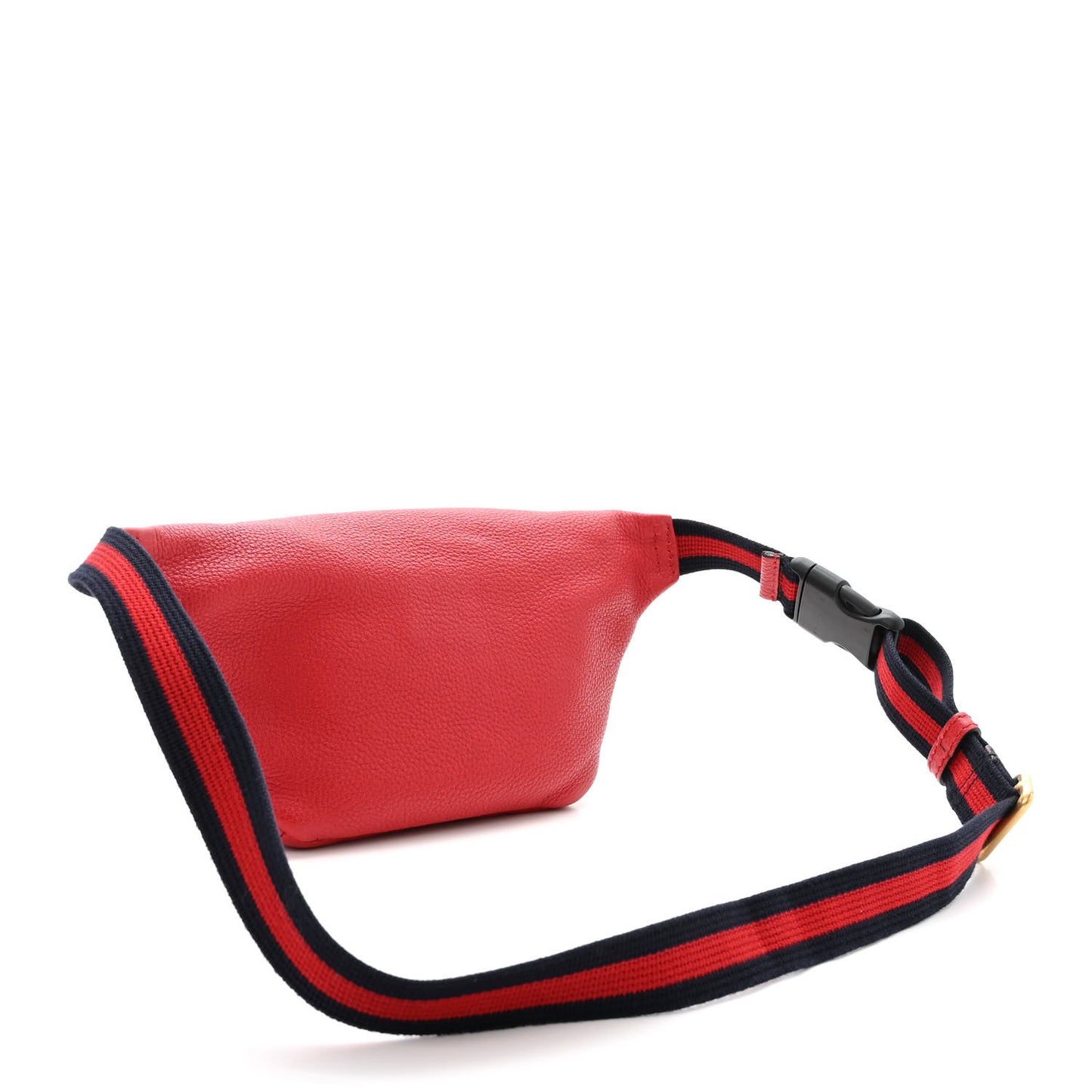 Grained Calfskin Small Logo Belt Bag Hibiscus Red