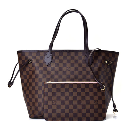Louis Vuitton Damier Ebene Neo Neverfull MM Rose Ballerine 1 of 4