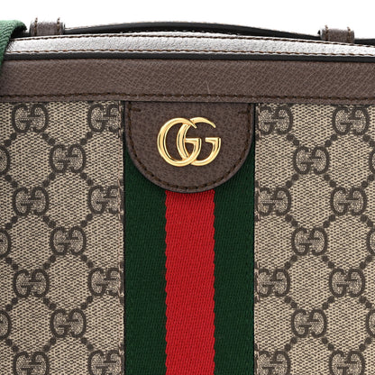 Gucci GG Supreme Monogram Web Small Ophidia Top Handle Shoulder Bag Brown 8 of 12