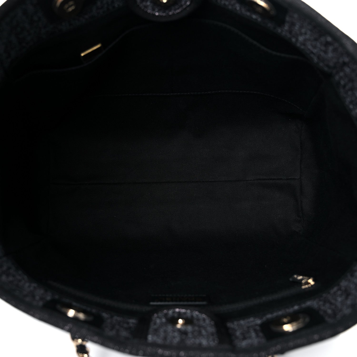 Chanel Mixed Fibers Calfskin Small Deauville Tote Black 5 of 13