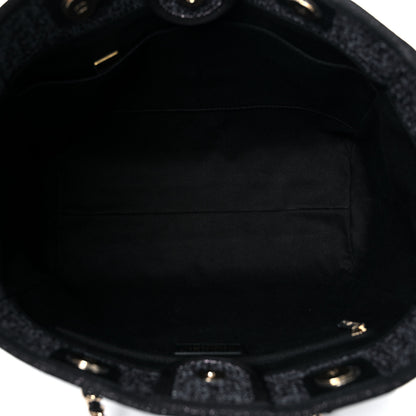 Chanel Mixed Fibers Calfskin Small Deauville Tote Black 5 of 13