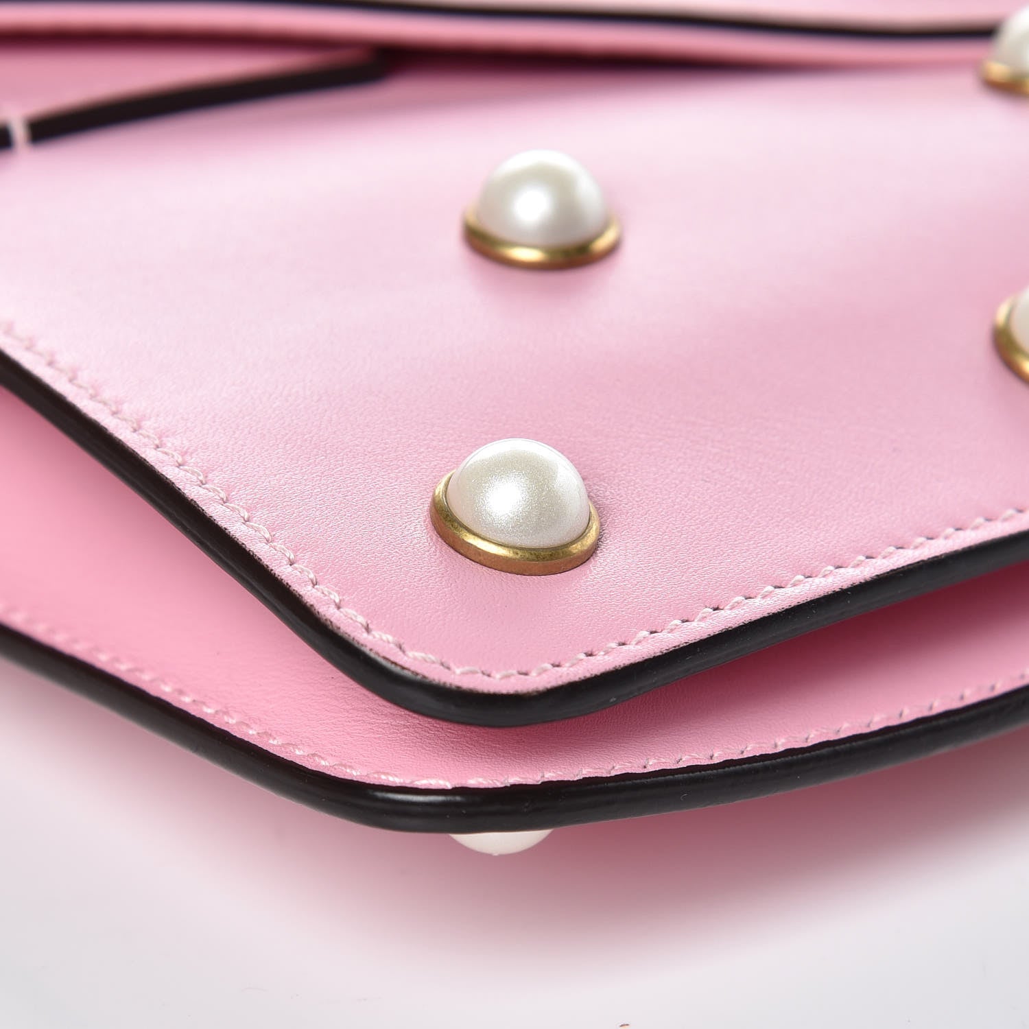 Gucci Nappa Pearl Studded Mini Queen Margaret Broadway Shoulder Bag Sugar Pink 8 of 13