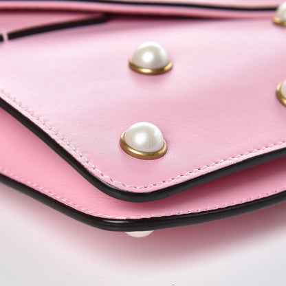 Gucci Nappa Pearl Studded Mini Queen Margaret Broadway Shoulder Bag Sugar Pink 8 of 13