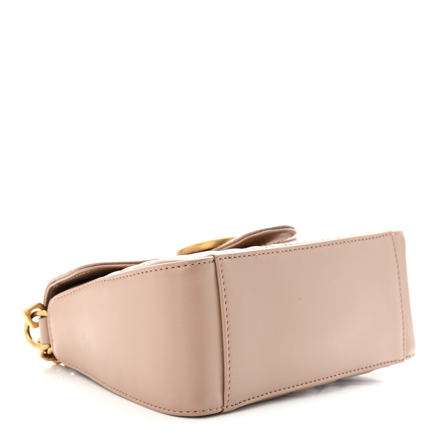Calfskin Matelasse Mini GG Marmont Top Handle Shoulder Bag Porcelain Rose