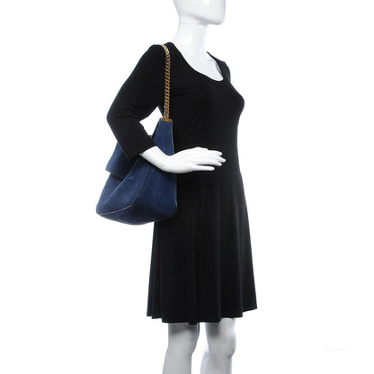 Celine Suede Medium Gourmette Ocean Blue 2 of 11