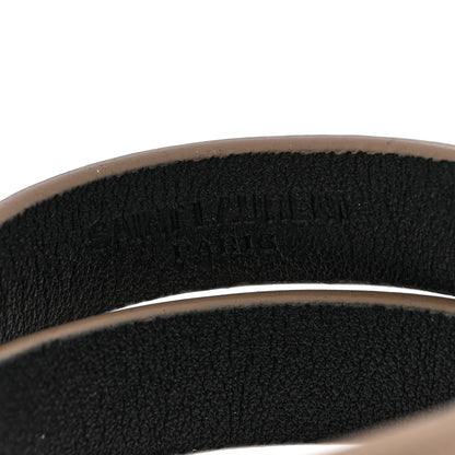 Saint Laurent Calfskin Opyum Double Wrap Bracelet S Dark Beige 4 of 4