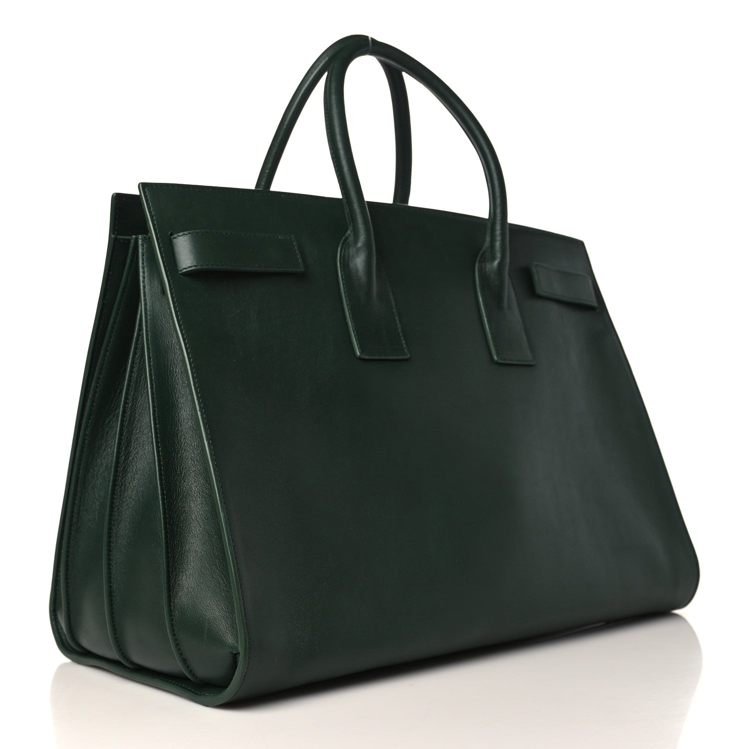 Saint Laurent Calfskin Large Sac de Jour Carryall Dark Green 3 of 10