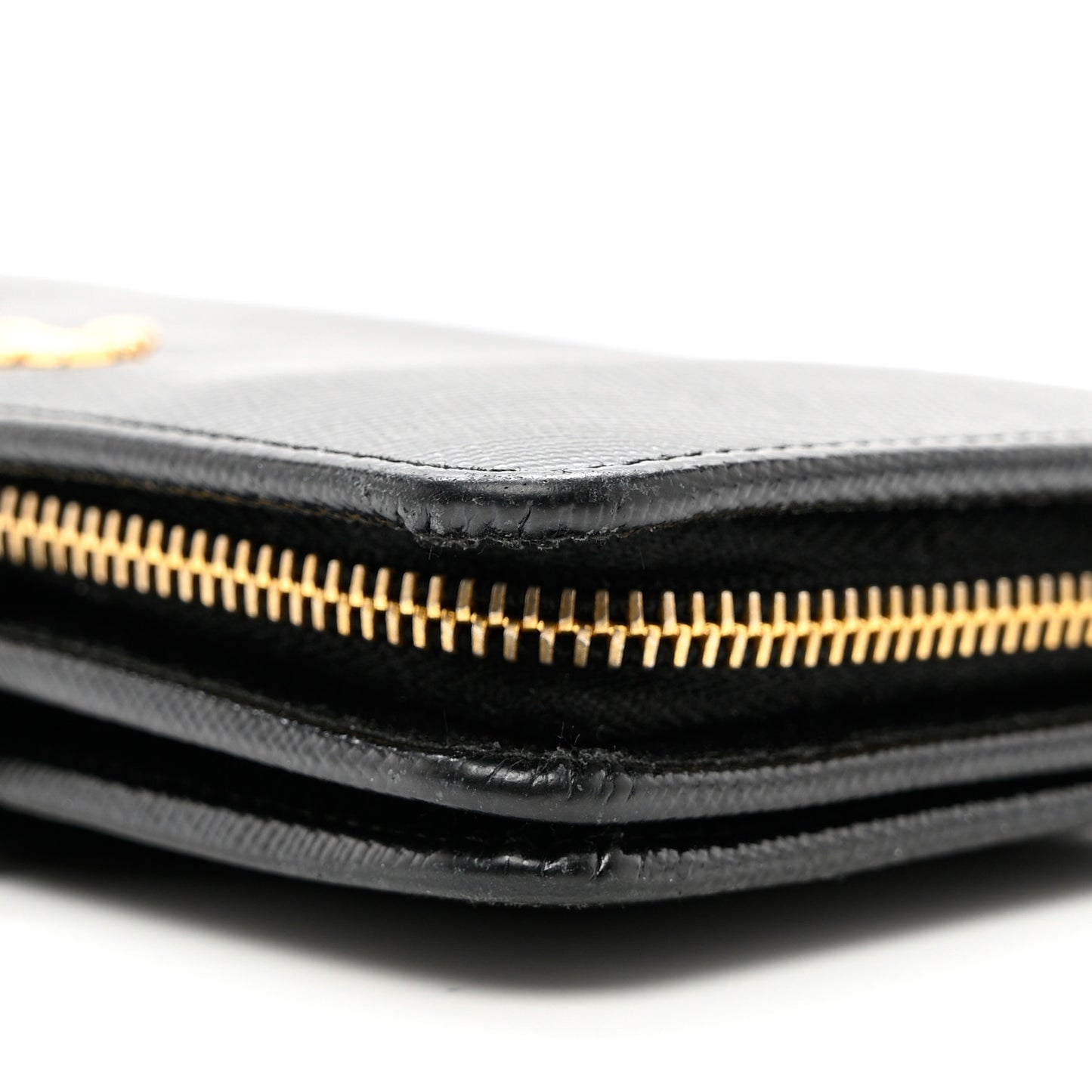 Saffiano Metal Compact Wallet Black